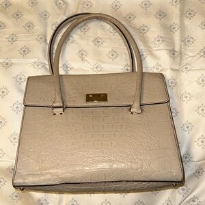 GUC Kate Spade taupe faux croc purse